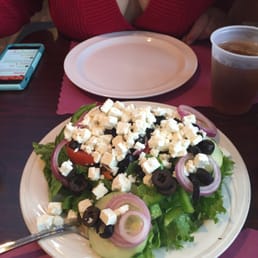 The "small" Greek salad. More than enough for two, or a meal for one by itself The "small" Greek salad. More than enough for two, or a meal for one by itself