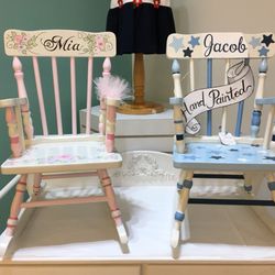 Flora Ottimer Childrens Boutique - Custom Rockers for Girl And Boy