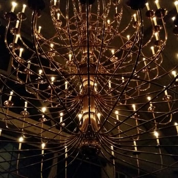 Daniel's Broiler - Leschi - We were sitting right under this gorgeous chandelier - Seafood Near Me - Seattle, Washington