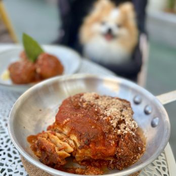 Capri Lasagneria - Polpette Al Sugo ($13) + Bolognese Lasagna ($19) - Italian Near Me - Burlingame, California Capri Lasagneria - Polpette Al Sugo ($13) + Bolognese Lasagna ($19) - Italian Near Me - Burlingame, California