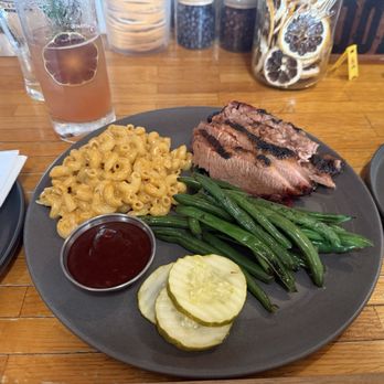 Fitzgerald's Restaurant - Brisket with a side of green beans and mac and cheese. - American Near Me - Eagle River, Michigan