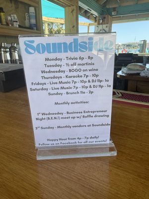 Menu photo 2 Soundside Waterfront Bar Fort Walton Beach, FL Menu photo 2 Soundside Waterfront Bar Fort Walton Beach, FL