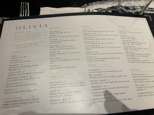Menu photo 2 Olivia St. Petersburg, FL Menu photo 2 Olivia St. Petersburg, FL