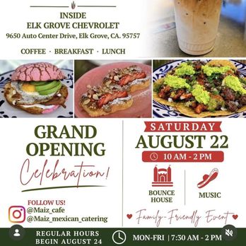 Maiz Cafe - IG info - how I found them :-) - Cafes Near Me - Elk Grove, California