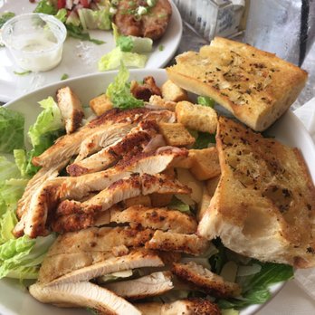 Sharkeys - Blackened chicken salad. Huge portion and was really good. My husband got the blackened chicken sandwich and he loved it. - American Near Me - Key Largo, Florida