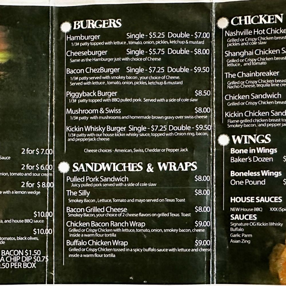 Whisky D's - Menu - Bars Near Me - Two Rivers, Wisconsin Whisky D's - Menu - Bars Near Me - Two Rivers, Wisconsin