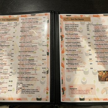 Sen Dai Sushi - Menu - Japanese Near Me - Milpitas, California