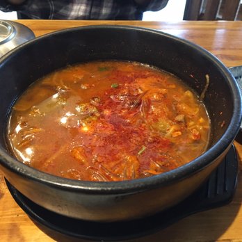 Hansik - Spicy beef soup. This was the special of the day. $1 off - Korean Near Me - Edmonton, Alberta
