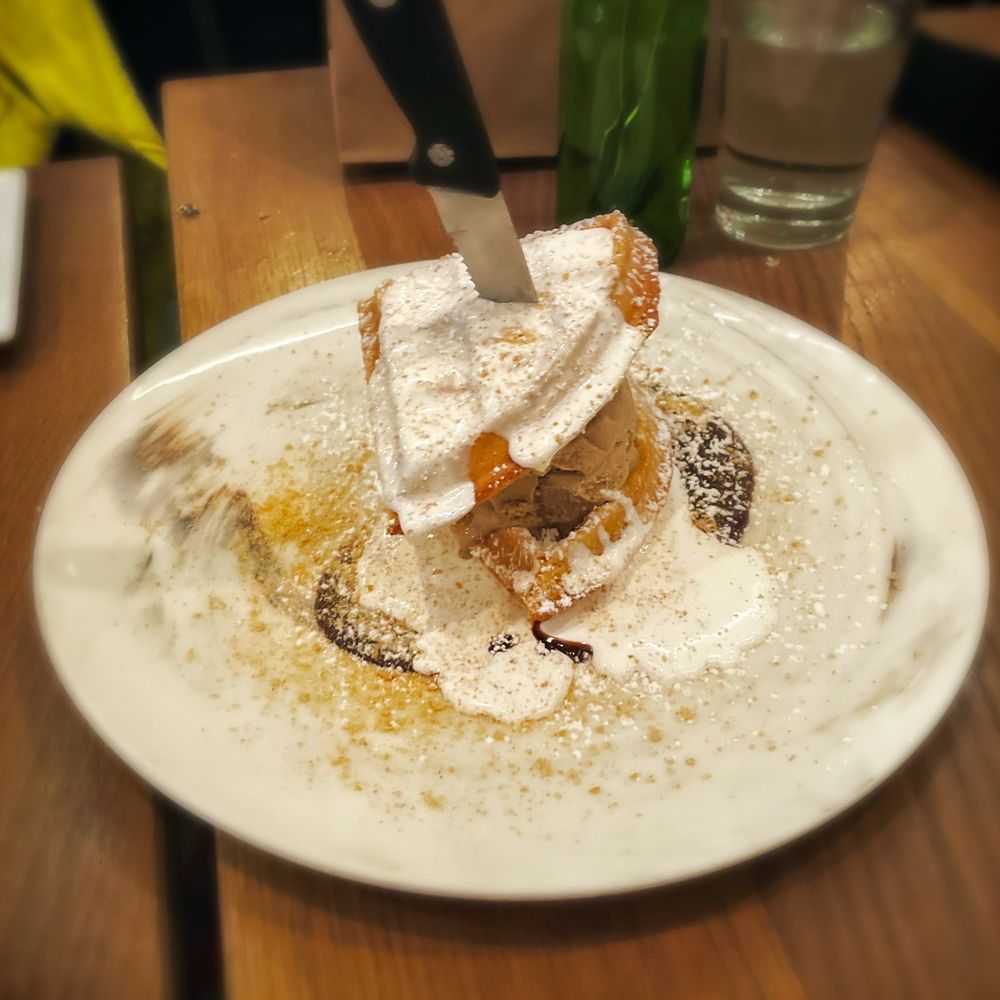 Kantina - S'more waffle (housemade roasted marshmallow frozen custard, graham cracker, waffle, milk chocolate) - Tacos Near Me - Sparkill, New York