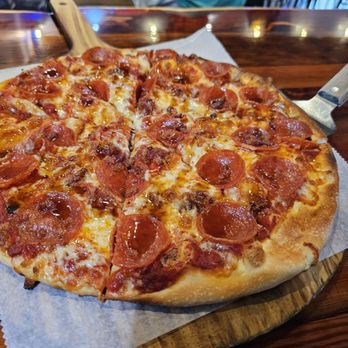 Flying Boat Tap Room - Pepperoni hot honey pizza - Pizza Near Me - Ocala, Florida Flying Boat Tap Room - Pepperoni hot honey pizza - Pizza Near Me - Ocala, Florida