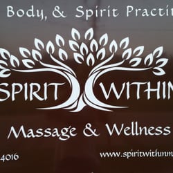Spirit Within Massage & Wellness - Sign on the front of the building