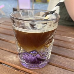 Coffee tonic with lavender