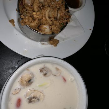 Sea Thai - Calamari and Tom Kha soup. - Thai Near Me - Brooklyn, New York Sea Thai - Calamari and Tom Kha soup. - Thai Near Me - Brooklyn, New York