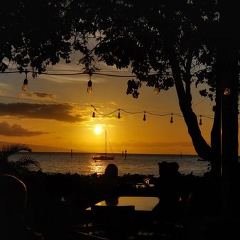 Star Noodle - Sunset view from our table - Asian Fusion Near Me - Lahaina, Hawaii