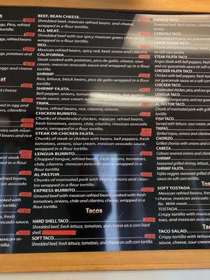 Menu photo 6 Super Taco Express Vancouver, WA