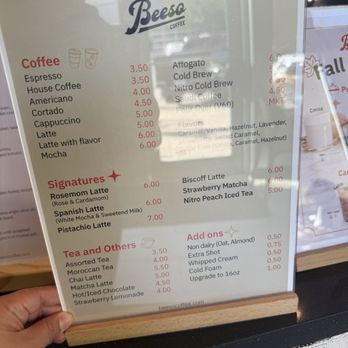 Beeso Coffee - Drink menu - Coffee & Tea Near Me - Garland, Texas Beeso Coffee - Drink menu - Coffee & Tea Near Me - Garland, Texas