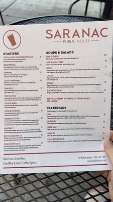 Menu photo 4 Saranac Public House Spokane, WA