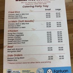 Catering menu Catering menu
