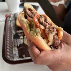 67 Gas and Grill - Grilled-to-order burger with mushrooms!