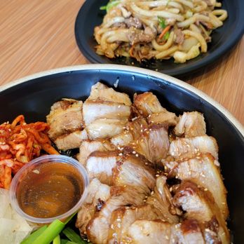 Pocha Eats - Bossam and beef udon stir fry - Korean Near Me - Cerritos, California