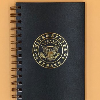 Distinctive Stationery - Custom 7.25 x 10 notebook with stamped logo for the US Senate. - Printing Services Near Me - Baltimore, Maryland