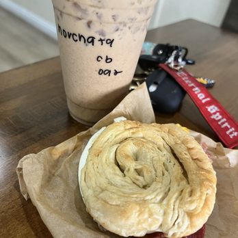 Gota Coffee - Horchata cold brew light ice with oat milk. Breakfast sandwich. So good - Coffee & Tea Near Me - Norco, California Gota Coffee - Horchata cold brew light ice with oat milk. Breakfast sandwich. So good - Coffee & Tea Near Me - Norco, California