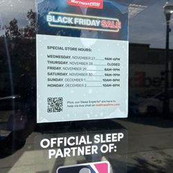 Mattress Firm Alameda - 11/29/24 Holiday hours
