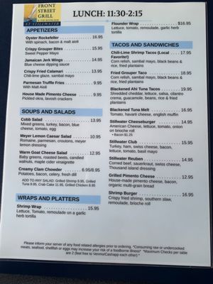 Menu photo 2 Front Street Grill Beaufort, NC