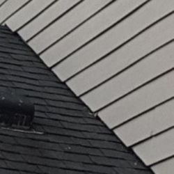 K & D Roofing & Construction - before picture of the roof line.