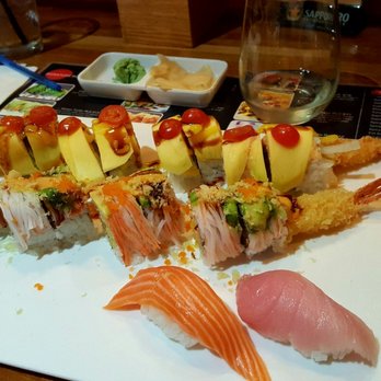 Sushi Taku - Mango tango roll, color dragon roll, salmon and yellowtail rolls - Japanese Near Me - Chicago, Illinois Sushi Taku - Mango tango roll, color dragon roll, salmon and yellowtail rolls - Japanese Near Me - Chicago, Illinois