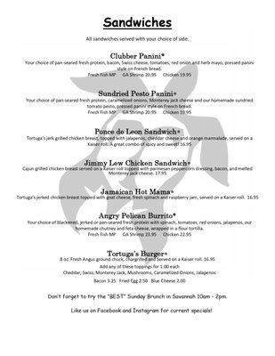 Menu photo 8 Tortuga's Island Grille Thunderbolt, GA Menu photo 8 Tortuga's Island Grille Thunderbolt, GA