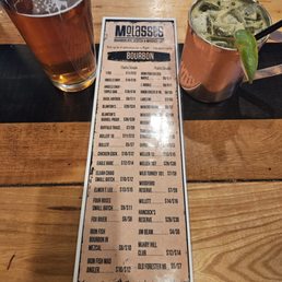 Drinks menu Drinks menu