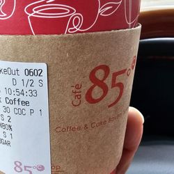 85°C Bakery Cafe-East Hanover - First time salt is added to my coffee