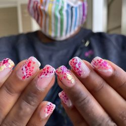 Angela Turner - Manicurist - CND Plexigel over natural nails with nail art