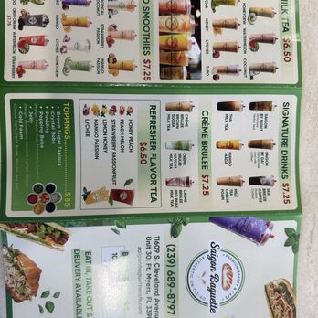 Saigon Baguette Cafe - Menu 2.10.26 - Vietnamese Near Me - Fort Myers, Florida