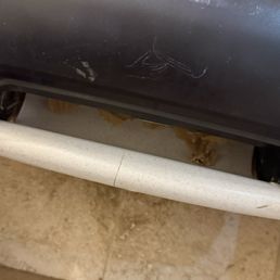 Paper towel is stuck in the restroom
