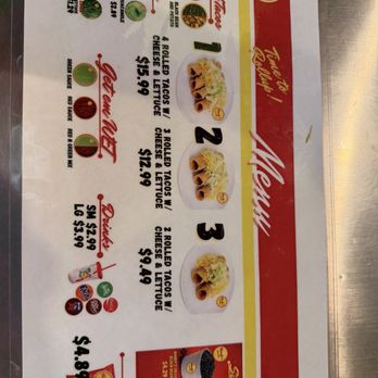 Randys Rolled - Menu on the table - Tacos Near Me - Carson, California Randys Rolled - Menu on the table - Tacos Near Me - Carson, California