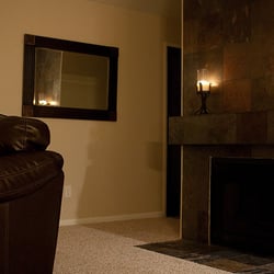 Casa Avalon - Palm Springs Vacation Rental - Living room fireplace