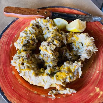 Crab Corner - Annapolis Crab Dip on pretzel - very good - Seafood Near Me - Las Vegas, Nevada