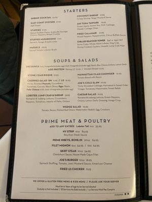 Menu photo 2 Joe's Stone Crab Miami Beach, FL