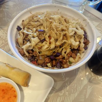 Dumpling World - Eggplant & Minced Pork Noodle (Dry) - Chinese Near Me - Sugar Land, Texas