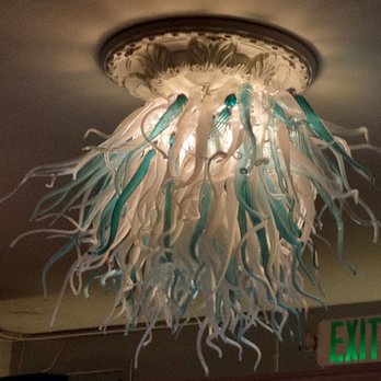 Wild Fish - Local glass maker chandelier - Seafood Near Me - Pacific Grove, California Wild Fish - Local glass maker chandelier - Seafood Near Me - Pacific Grove, California
