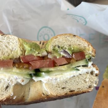 Leroy's Bagels - Garden Sandwich on Rosemary with no sprouts - Breakfast & Brunch Near Me - Denver, Colorado Leroy's Bagels - Garden Sandwich on Rosemary with no sprouts - Breakfast & Brunch Near Me - Denver, Colorado