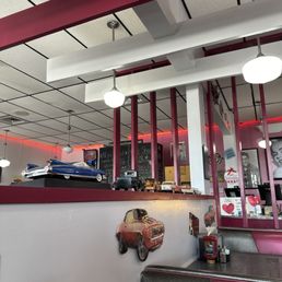 the interior of a diner the interior of a diner