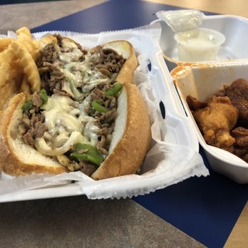 A Town Wings - Mild wings and a philly cheese steak ! - Chicken Wings Near Me - Tallahassee, Florida