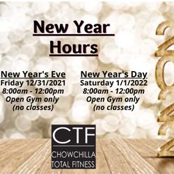 Chowchilla Total Fitness - New Year's Schedule