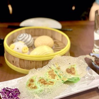 Bao - Pan Fried Veggie Meat Pot Stickers (5) and Sweet Bao Special - Chinese Near Me - San Francisco, California Bao - Pan Fried Veggie Meat Pot Stickers (5) and Sweet Bao Special - Chinese Near Me - San Francisco, California