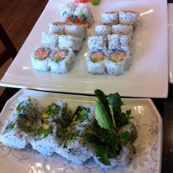 Sushiholic - Two California rolls and a vegetable roll. - Sushi Bars Near Me - San Antonio, Texas