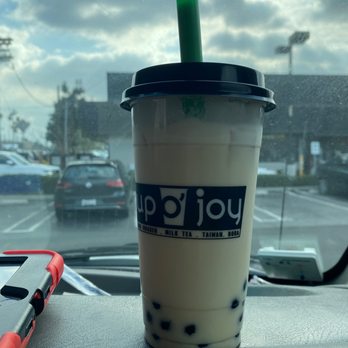 Cup O' Joy - Gren tea with sea salt foam with boba - Coffee & Tea Near Me - Los Angeles, California Cup O' Joy - Gren tea with sea salt foam with boba - Coffee & Tea Near Me - Los Angeles, California