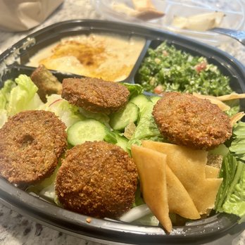 Caspian Mediterranean Grill - Falafel Fattoush sampler - Mediterranean Near Me - Ypsilanti, Michigan